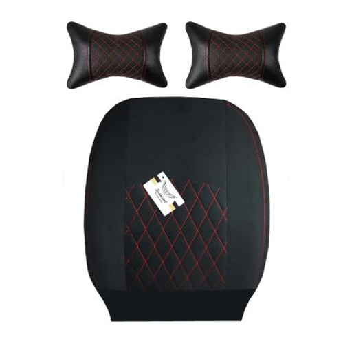 روکش صندلی کوییک سوشیانت مدل مخملی به همراه پشت گردنی قرمز