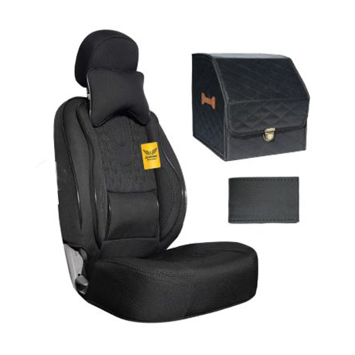 ست کامل روکش صندلی کوییک سوشیانت مدل AUDI پارچه ای مشکی