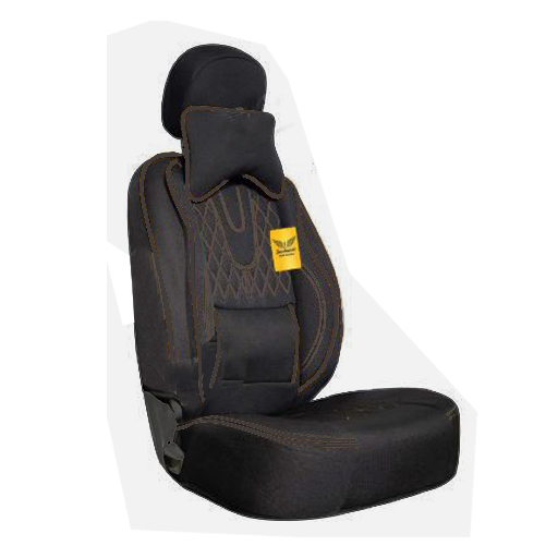 روکش صندلی کوییک سوشیانت مدل AUDI پارچه ای به همراه پشت گردنی مشکی