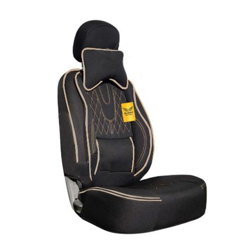 روکش صندلی کوییک سوشیانت مدل AUDI پارچه ای به همراه پشت گردنی طوسی