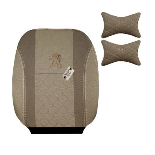 روکش صندلی پژو پارس سوشیانت مدل فابریک جودون به همراه پشت گردنی کرم