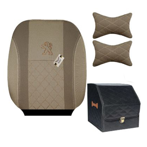 ست کامل روکش صندلی پژو پارس سوشیانت مدل فابریک جودون کرم