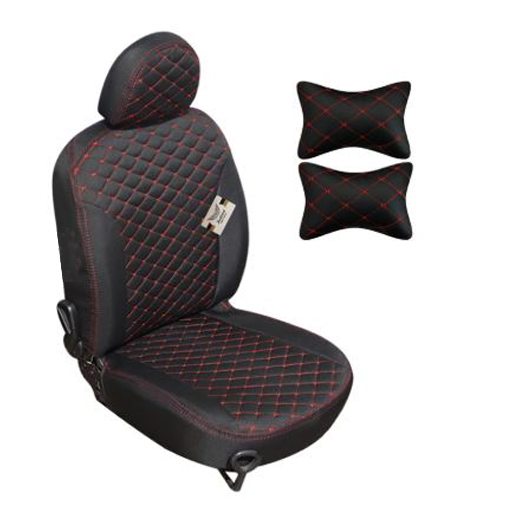 روکش صندلی پژو پارس سوشیانت مدل آبشار پارچه ای به همراه پشت گردنی قرمز