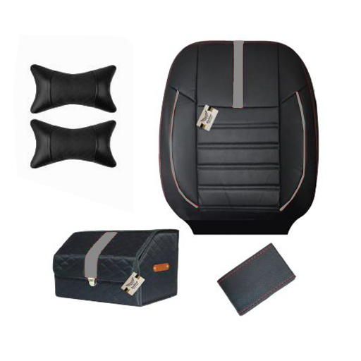 ست کامل روکش صندلی پژو پارس سوشیانت مدل آوا چرمی طوسی