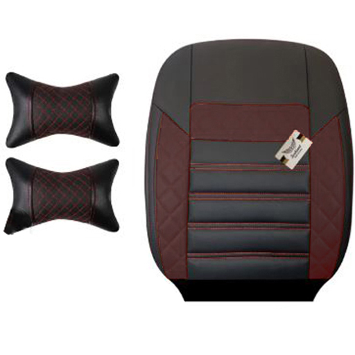 روکش صندلی پژو پارس سوشیانت مدل الوند چرمی به همراه پشت گردنی مشکی