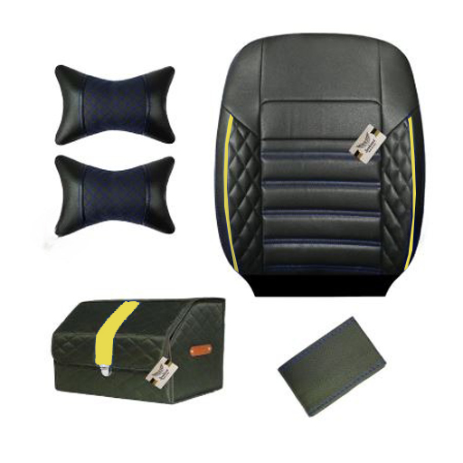 ست کامل روکش صندلی پژو پارس سوشیانت مدل سورنا چرمی زرد