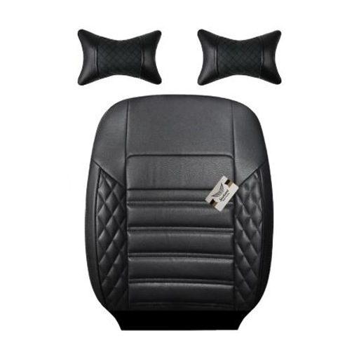 روکش صندلی پژو پارس سوشیانت مدل سورنا چرمی به همراه پشت گردنی مشکی