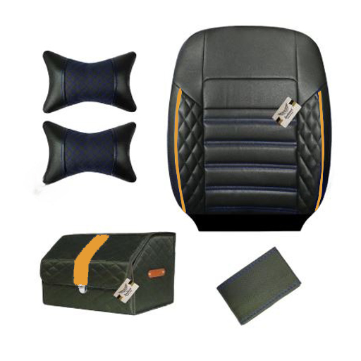 ست کامل روکش صندلی پژو پارس سوشیانت مدل سورنا چرمی نارنجی