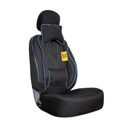 روکش صندلی پژو پارس سوشیانت مدل AUDI پارچه ای به همراه پشت گردنی آبی