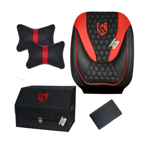 ست کامل روکش صندلی پژو پارس سوشیانت مدل انزو چرمی قرمز