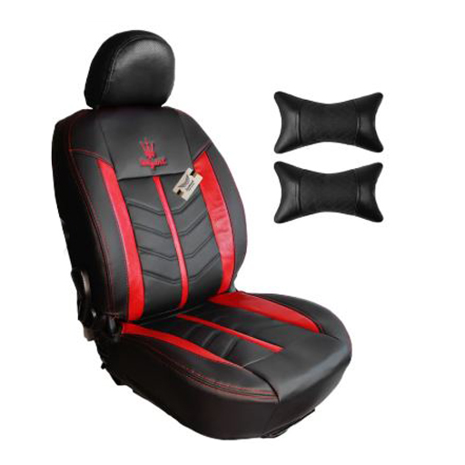 روکش صندلی پژو پارس سوشیانت مدل کویین چرمی به همراه پشت گردنی قرمز