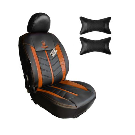 روکش صندلی پژو پارس سوشیانت مدل کویین چرمی به همراه پشت گردنی مارون