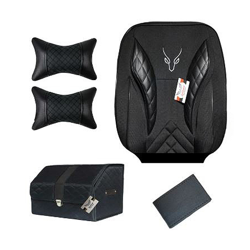 ست کامل روکش صندلی پژو پارس سوشیانت مدل تورنتو برزنتی مشکی