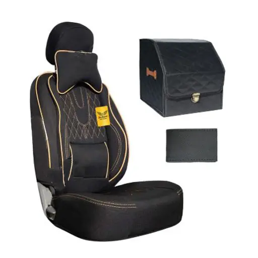 ست کامل روکش صندلی تیبا 1 سوشیانت مدل AUDI پارچه ای کرم