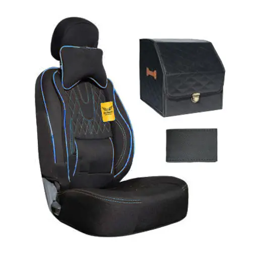 ست کامل روکش صندلی تیبا 1 سوشیانت مدل AUDI پارچه ای آبی