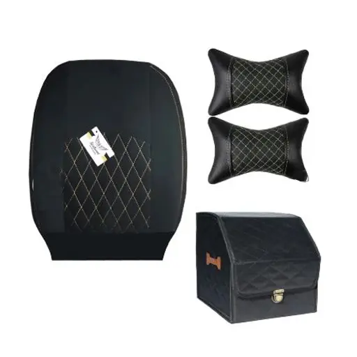 ست کامل روکش صندلی تیبا 1 سوشیانت مدل مخملی کرم