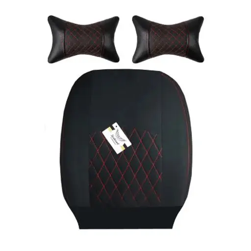 روکش صندلی تیبا 1 سوشیانت مدل مخملی به همراه پشت گردنی قرمز