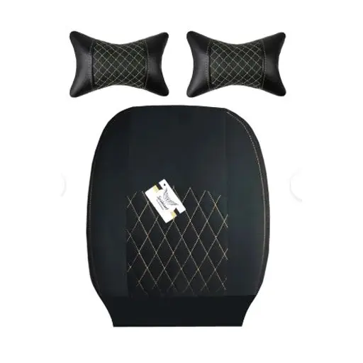 روکش صندلی تیبا 1 سوشیانت مدل مخملی به همراه پشت گردنی کرم