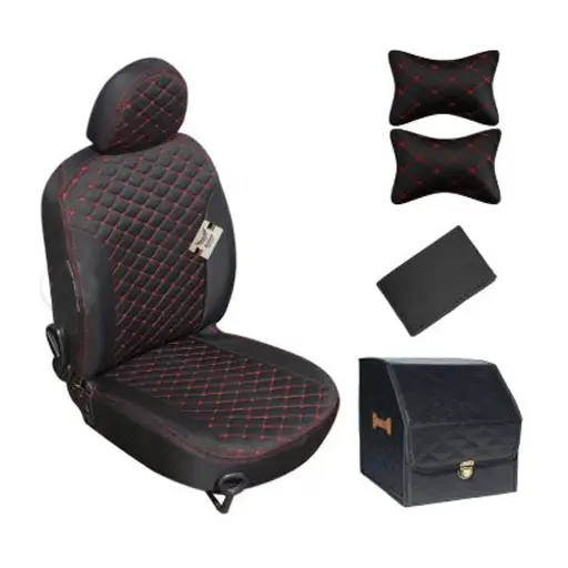 ست کامل روکش صندلی تیبا 1 سوشیانت مدل آبشار پارچه ای قرمز