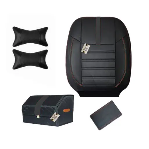 ست کامل روکش صندلی تیبا 1 سوشیانت مدل R چرمی مشکی