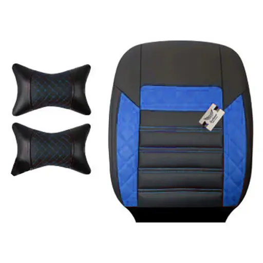 روکش صندلی تیبا 1 سوشیانت مدل الوند چرمی به همراه پشت گردنی آبی