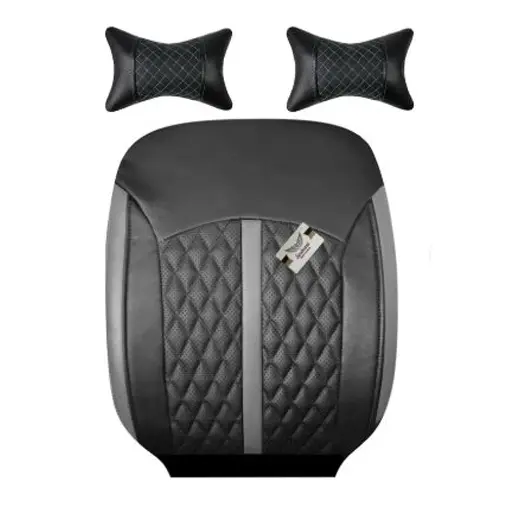 روکش صندلی تیبا 1 سوشیانت مدل افرا چرمی به همراه پشت گردنی طوسی