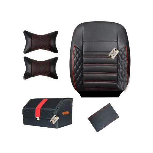 ست کامل روکش صندلی تیبا 1 سوشیانت مدل سورنا چرمی قرمز