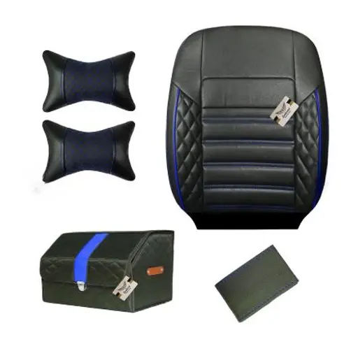 ست کامل روکش صندلی تیبا 1 سوشیانت مدل سورنا چرمی آبی