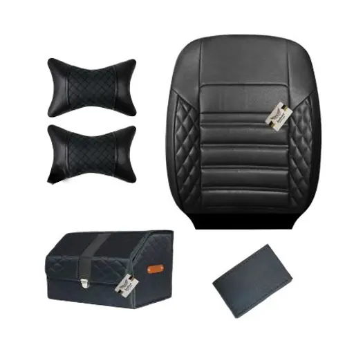 ست کامل روکش صندلی تیبا 1 سوشیانت مدل سورنا چرمی مشکی