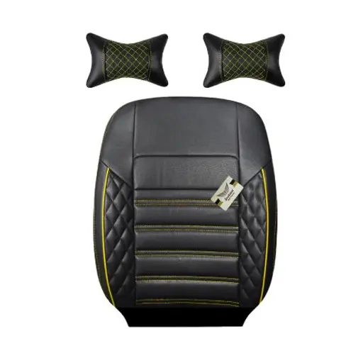 روکش صندلی تیبا 1 سوشیانت مدل سورنا چرمی به همراه پشت گردنی زرد