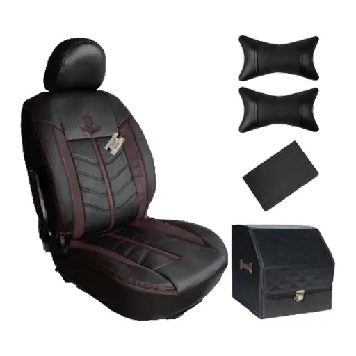ست کامل روکش صندلی تیبا 1 سوشیانت مدل کویین چرمی مشکی