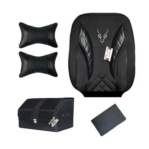 ست کامل روکش صندلی تیبا 1 سوشیانت مدل تورنتو مشکی