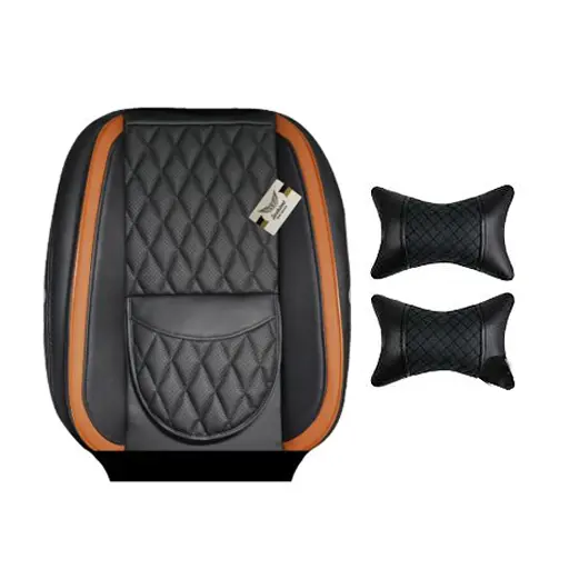 روکش صندلی پژو 207 سوشیانت مدل turin چرمی به همراه پشت گردنی قهوه ای شتری