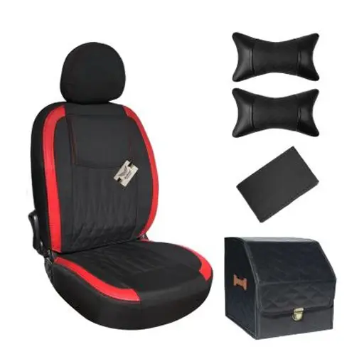 ست کامل روکش صندلی پژو 207 سوشیانت مدل نیل چرمی قرمز