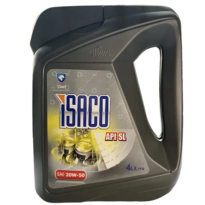 روغن موتور 20W50 SL پژو 405 طوسی ايساکو چهار ليتری 770701899