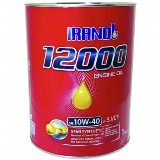روغن موتور ایرانول 10w40 sj 12000 نیمه سینتیتیک چهار لیتری