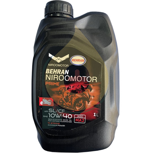 روغن موتور سیکلت بهران 10w40 sl jaso ma2 نیمه سینتیتیک یک لیتری