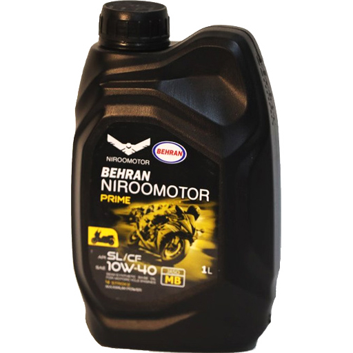 روغن موتور سیکلت بهران 10w40 sl jaso mb نیمه سینتیتیک یک لیتری