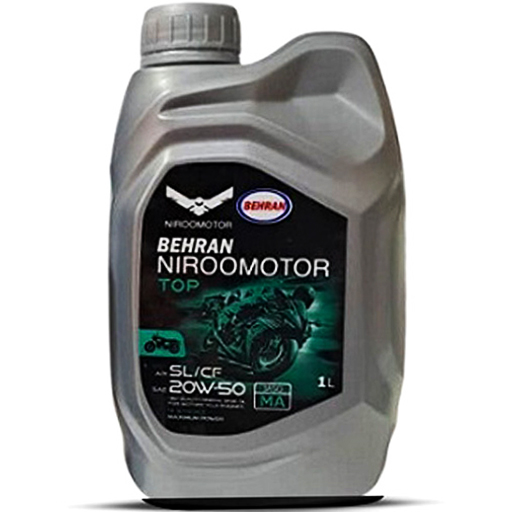 روغن موتور سیکلت بهران 20w50 sl jaso ma نیمه سینتیتیک یک لیتری