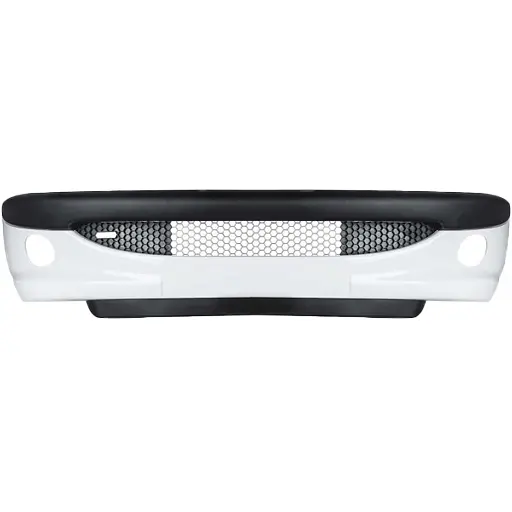 سپر جلو پژو 206 سفید ایساکو با شبکه و نوار لاستیکی لبه پایینی بدون متعلقات 0890126604