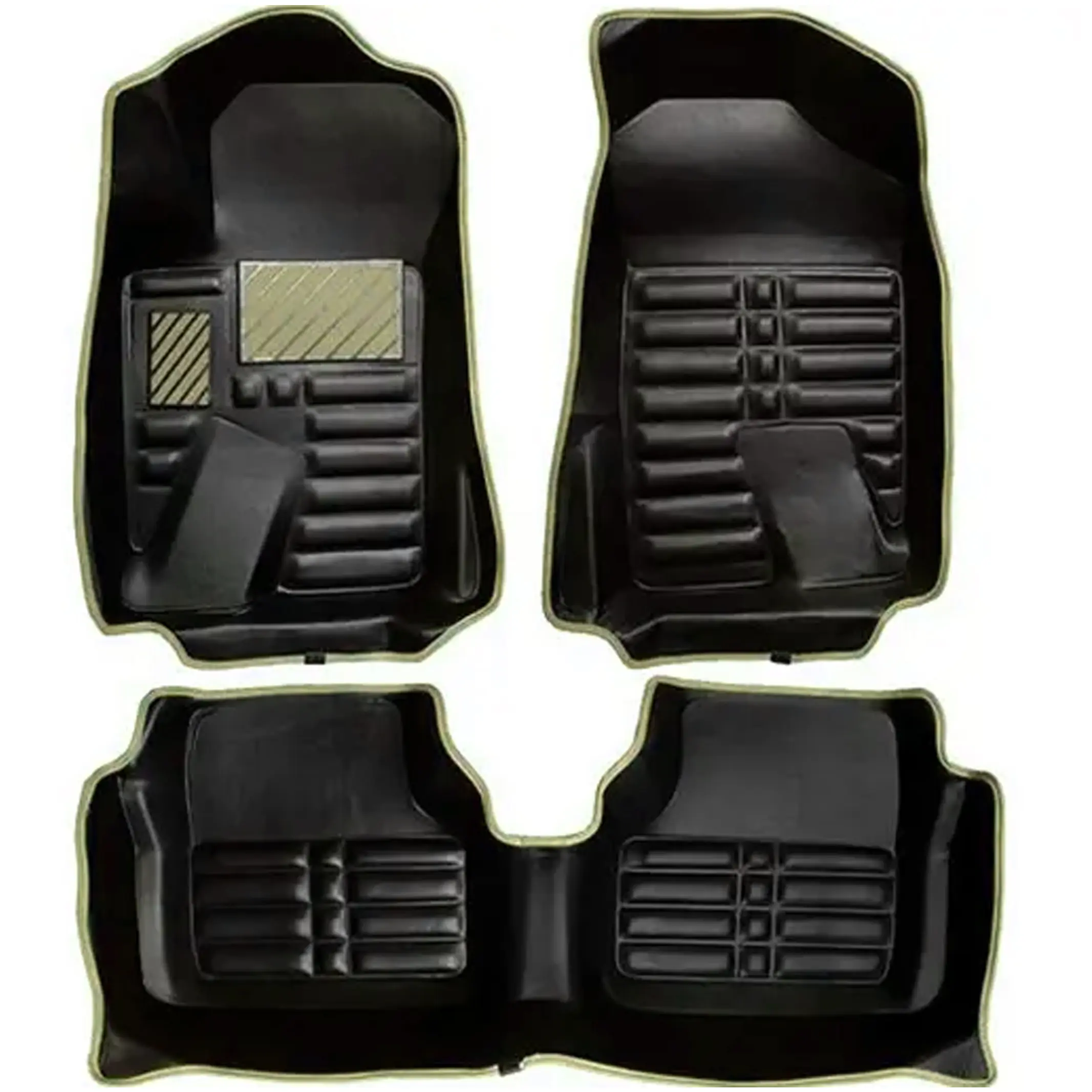 کفپوش پنج بعدی پژو پارس pz چرمی مشکی دور سدری