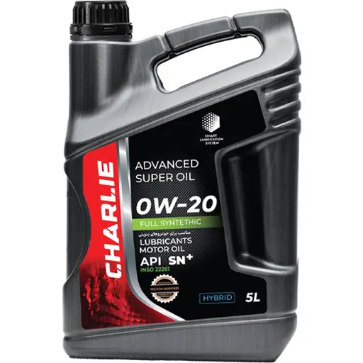 روغن موتور چارلی +0w20 sn پنج لیتری