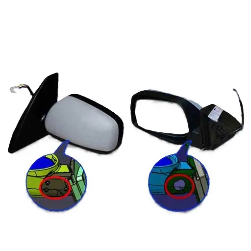 آینه بغل ام وی ام X33 شرکتی خام (چپ)