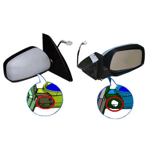 آینه بغل ام وی ام X33 شرکتی خام (راست)