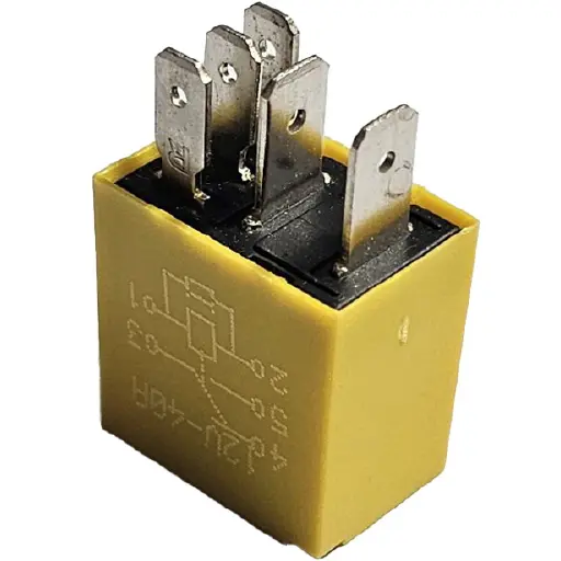 ‫میکرو رله پژو پارس آیدین موتور پنج فیش 40 آمپر زرد