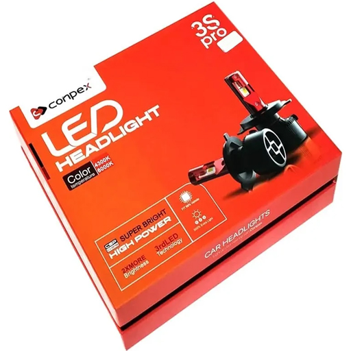 هدلایت کانپکس مدل 3S PRO سه رنگ پایه H4