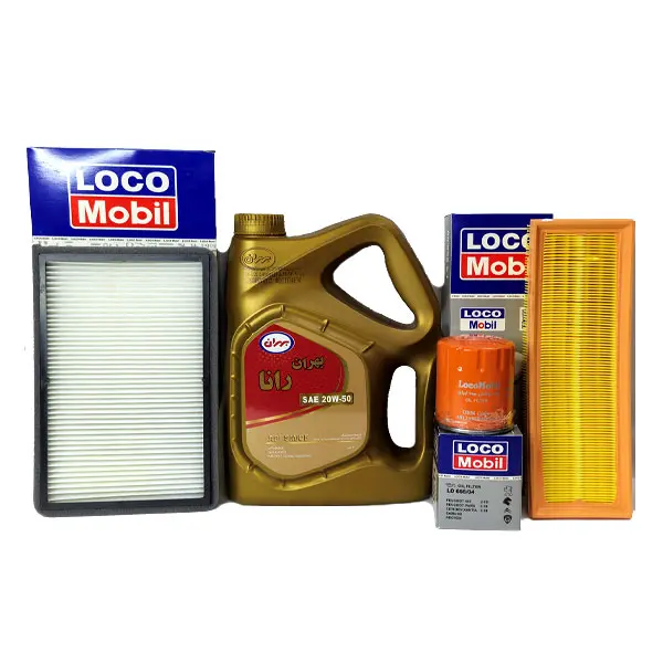 پکیج تعویض روغن پژو 405 بهران-لوکوموبیل بدون صافی بنزین (طلایی)