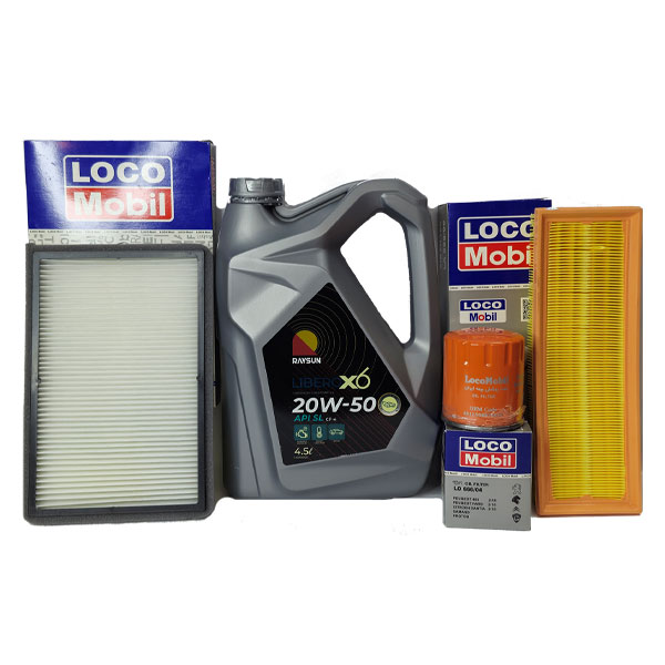 پکیج تعویض روغن پژو 405 ریسان- لوکومبیل بدون صافی بنزین (استاندارد)