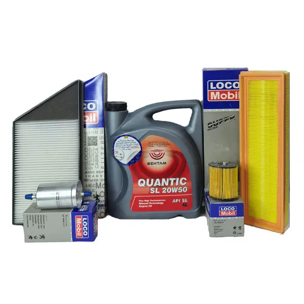 پکیج تعویض روغن پژو 206 تیپ 2 بعد از 85 بهتام-لیکوموبیل با صافی بنزین (استاندارد)