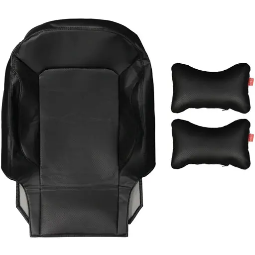 روکش صندلی شاهین هایکو طرح آذین تمام چرم مشکی